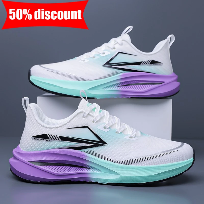 Atmungsaktive Herren-Laufschuhe aus Mesh – rutschfeste, elastische Schnürung für Training und Alltag_voghion.com