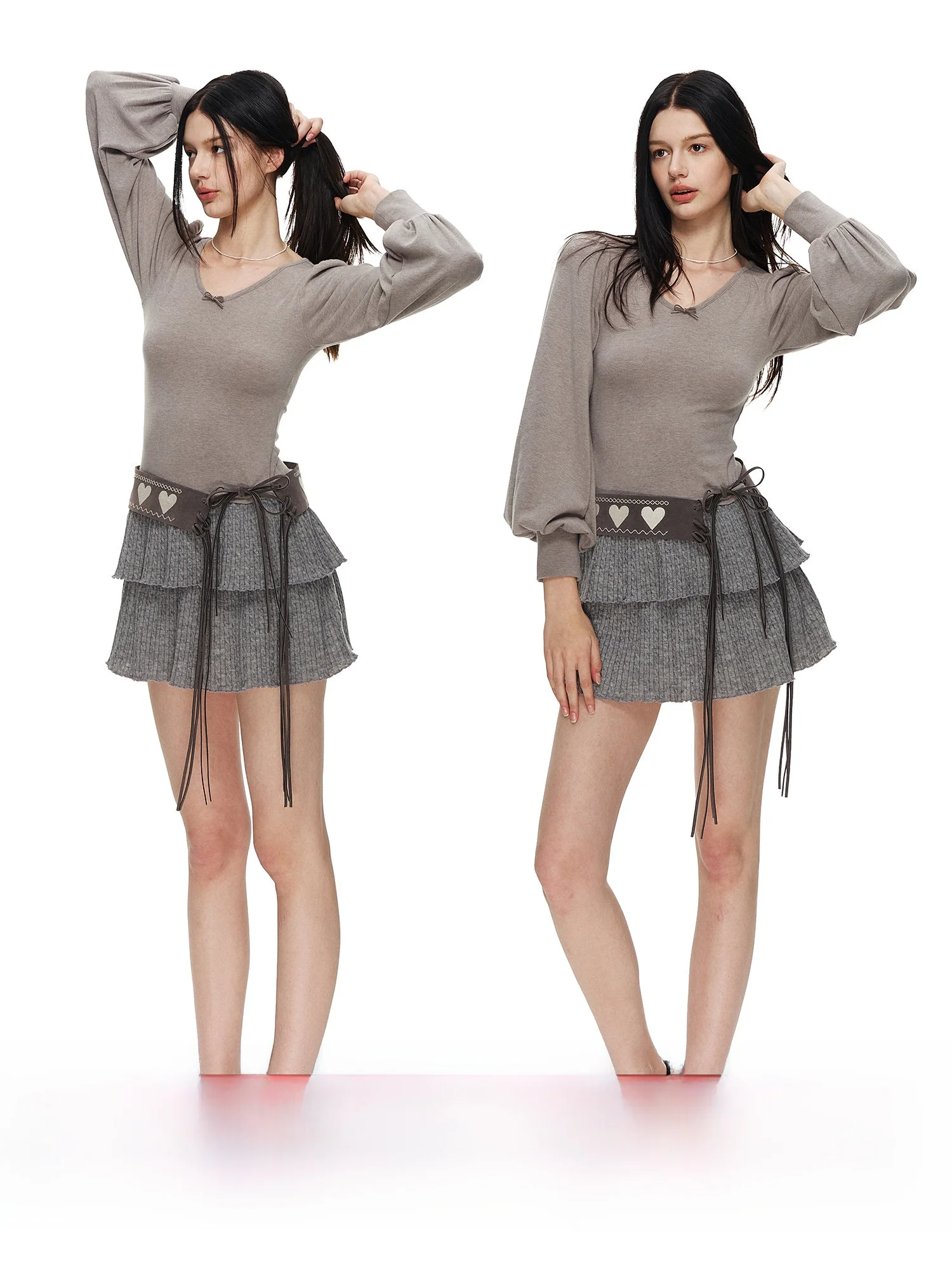 

NECY Original Long Sve Knitted Dr Sweet Slim Fit Patchwork Design Spring Summer Lantern Skirt Sle Women's Faion Dr