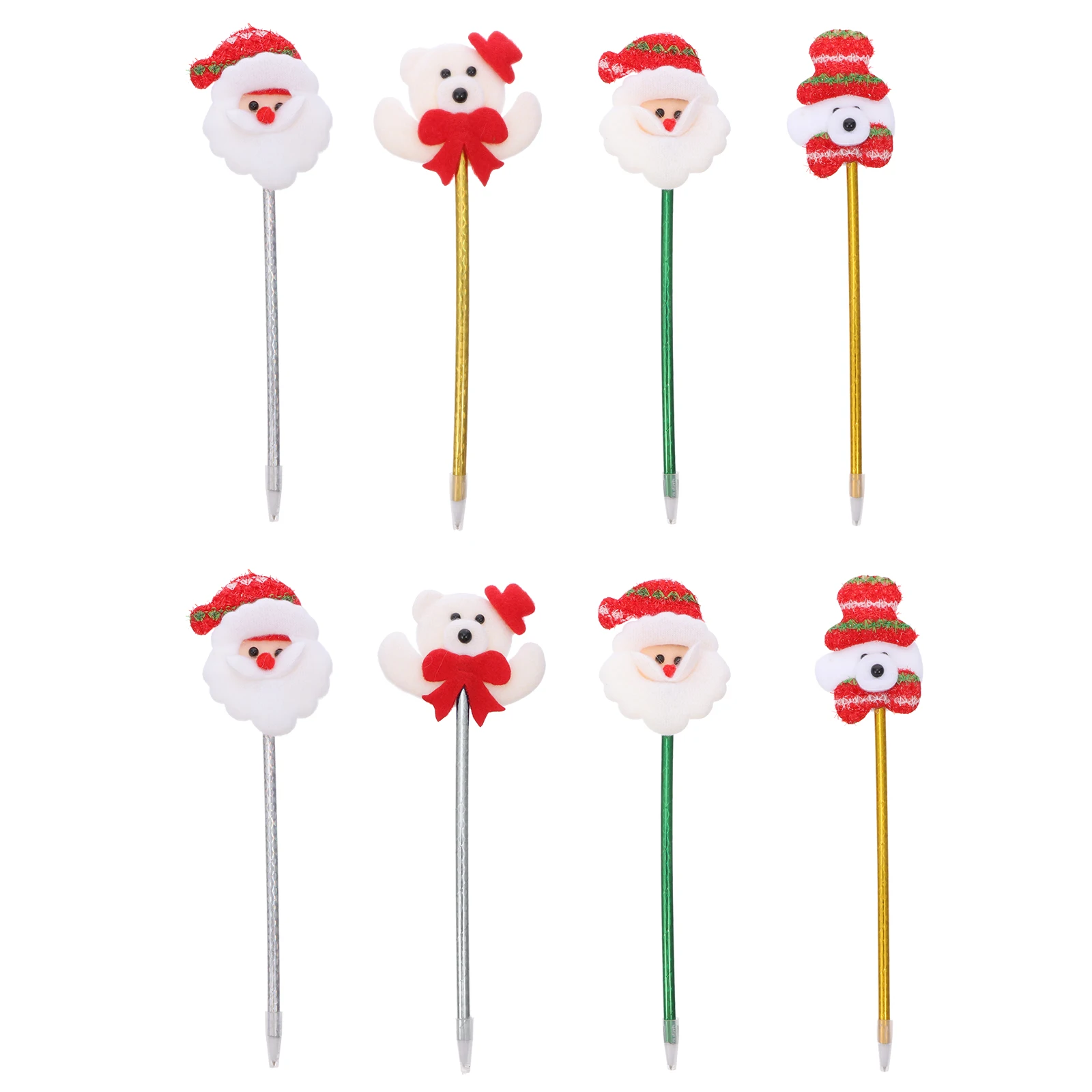 

8pcs Luminous Christmas Pens Eco-friendly School Supplies Cartoon Xmas Gifts Kids Stationery Writing Tools