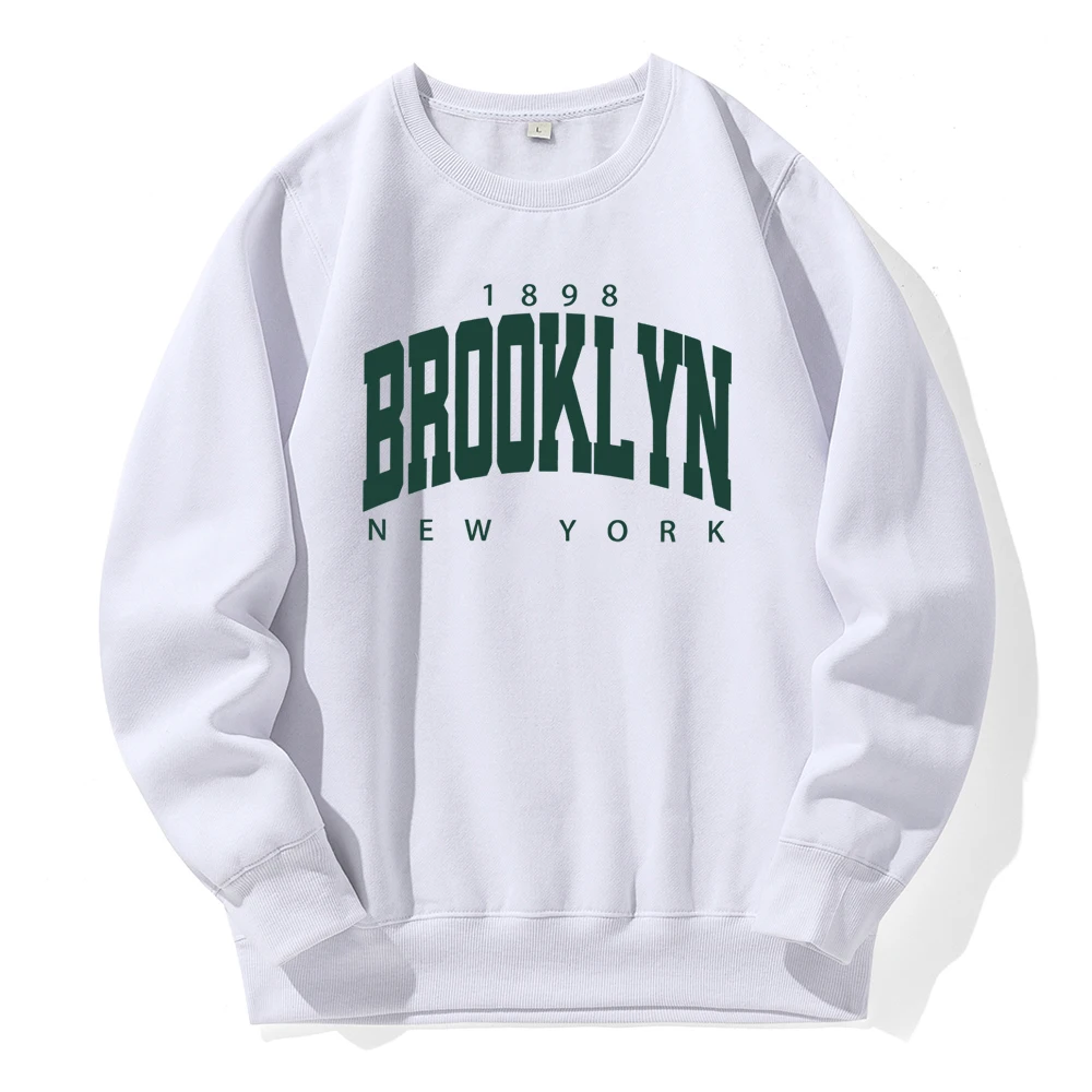 Brooklyn 1898 New York Letter Printing Men Hooded Fleece Soft Warm Pullover Fashion Classic Hoodies Sport Original O-Neck Hoody