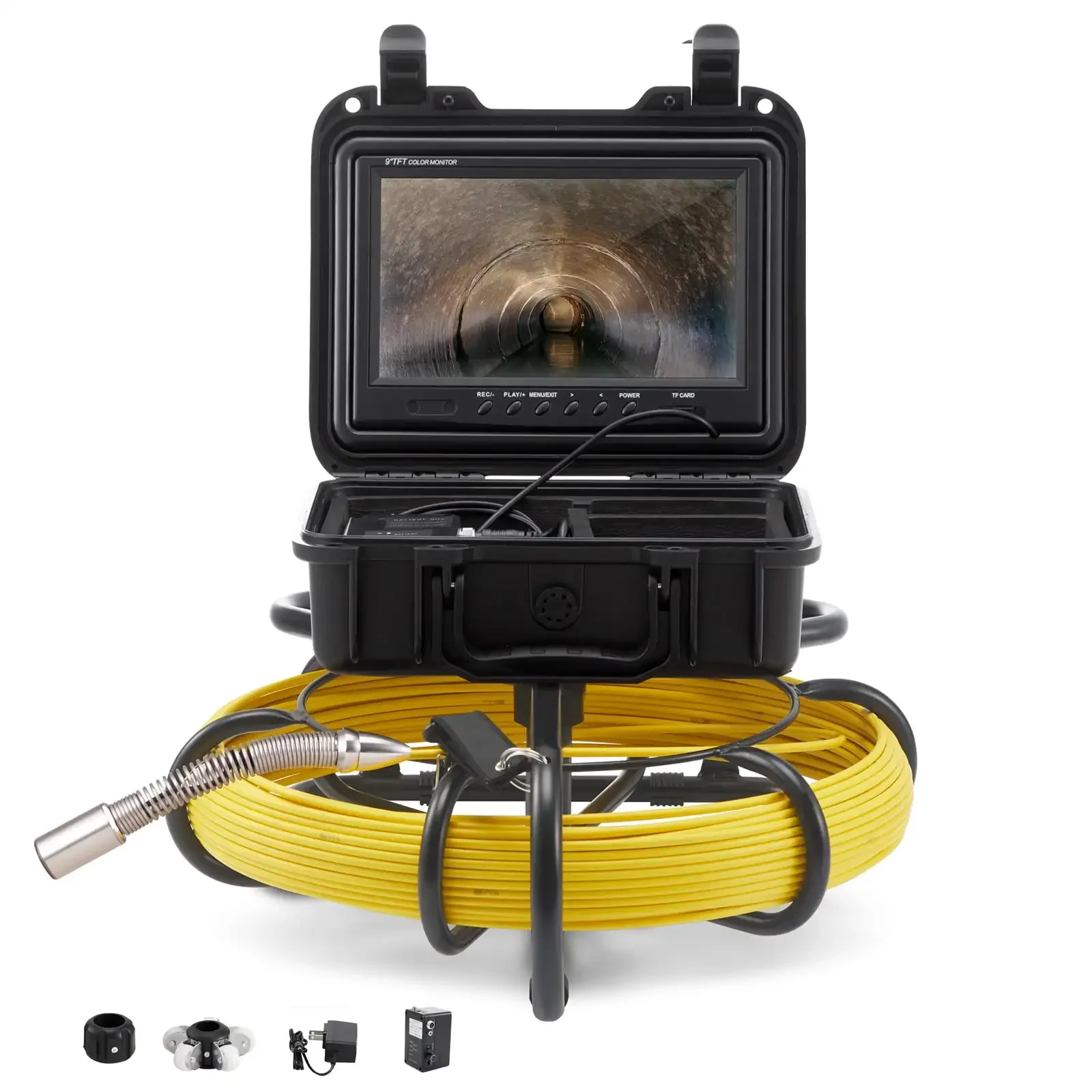 Sewer Camera Pipe Inspection Camera 9-inch 720p Screen Pipe Camera 164 ft