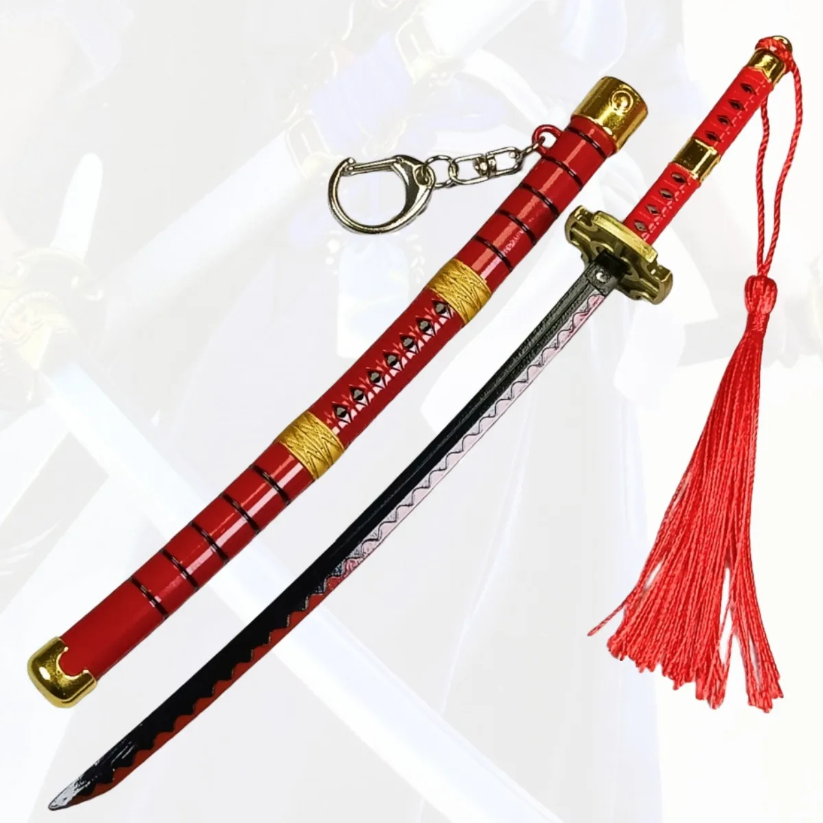 8.6inch Roronoa Zoro Metalen Katana Zwaard Japanse Katana Sabel Originele Samurai Sabel Ninja Mes Cosplay Accessoires Prop Speelgoed