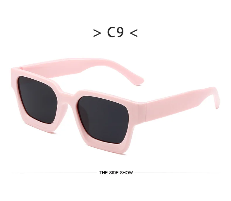 Neue Vintage-Sonnenbrille für Damen und Herren, Quadratischer PC-Rahmen, Marken-Designer Retro-Shades, Modische Sonnenbrille ﻿ für Männer – Detail 19