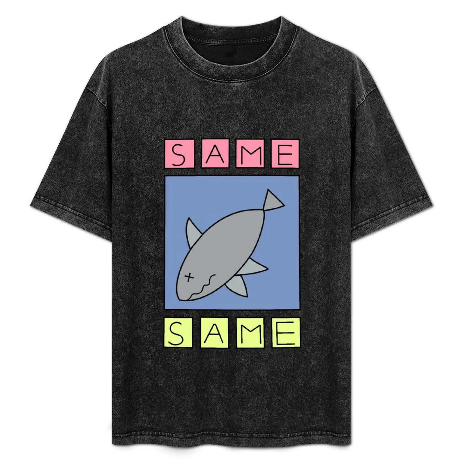 nichijou - same (shark) T-Shirt shirts graphic vintage graphic tee Men's t-shirt