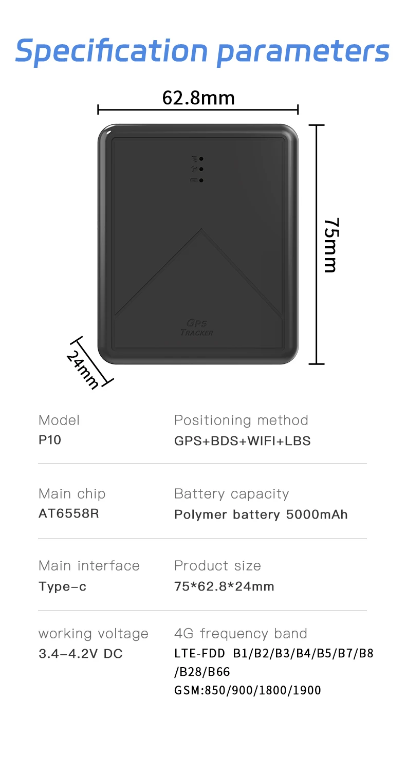 WIFI GPS Tracker Tragbare Wasserdichte Tracker GPS Smart Factory Direct Mini GPS Tracker Echtzeit Magnetische Drahtlose Asset Gerät