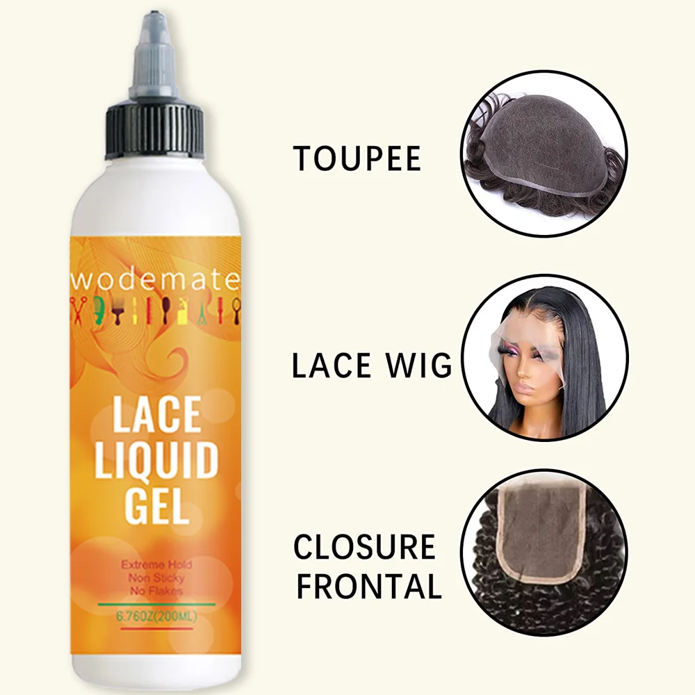 Liquid Wig Glue Glueless Lace Gel Wax Stick Edge Control Temporary Hold Clear Wig Adhesive Invisible Broken Hair Finishing