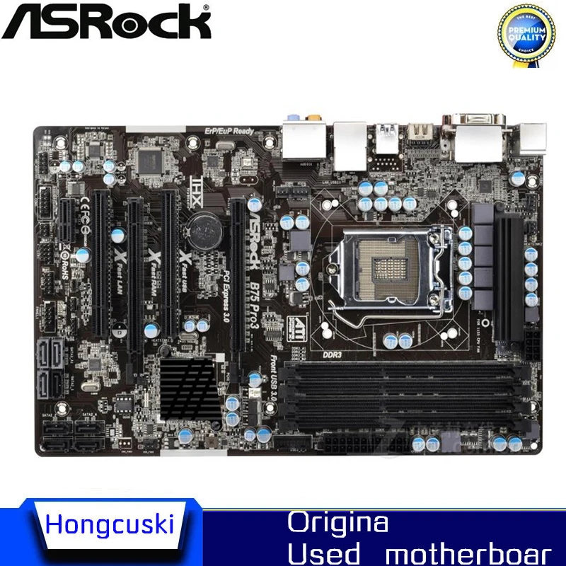 Used Original for Asrock B75 Pro3 LGA1155 Desktop Motherboard B75 Socket LGA 1155 i3 i5 i7 DDR3 32GB