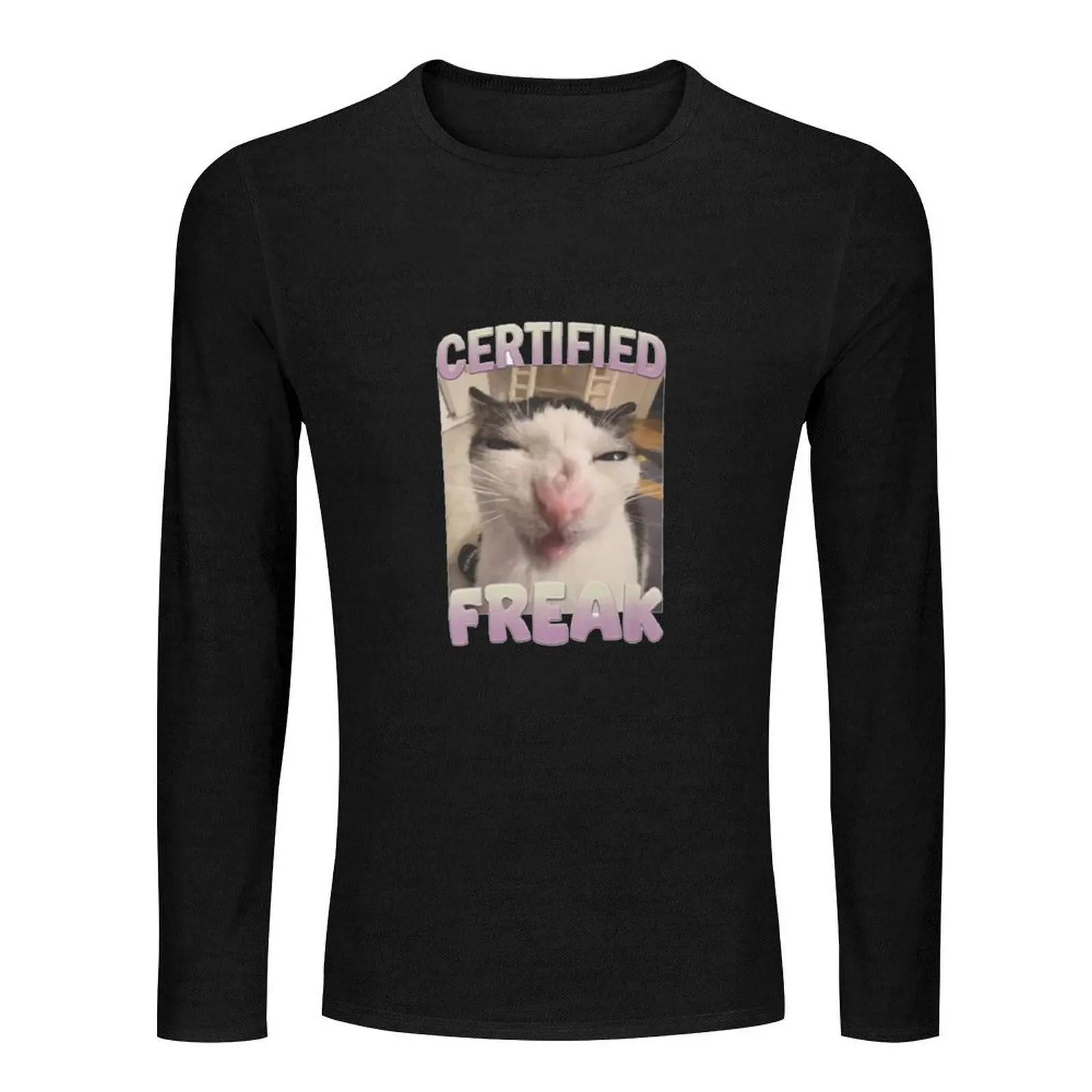 Certified Freak Cat Long T-Shirt tees vintage clothes new edition t shirt cute clothes mens clothing