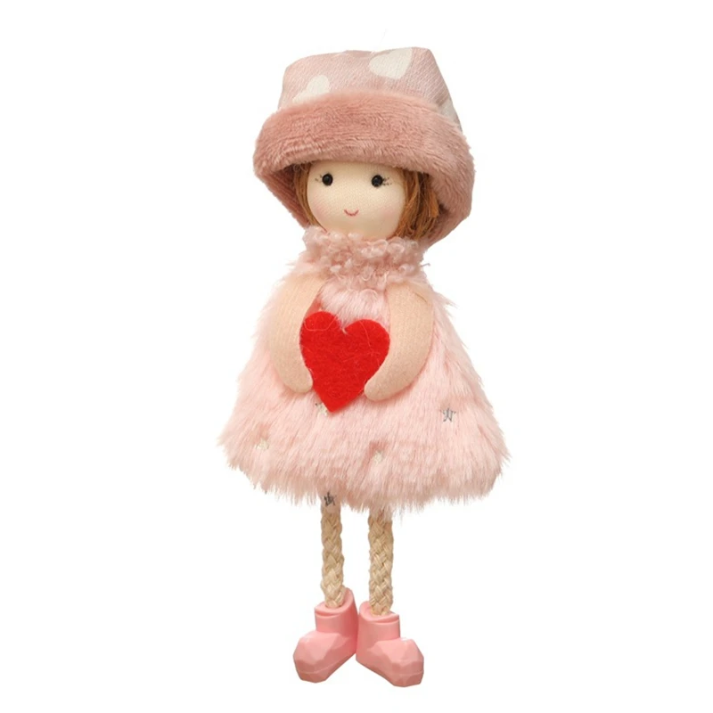 Mother's Day Valentine's Day Red Heart Top Hat Doll Cute Girl Doll High Quality Fabric Mother Holiday Gift Pendant