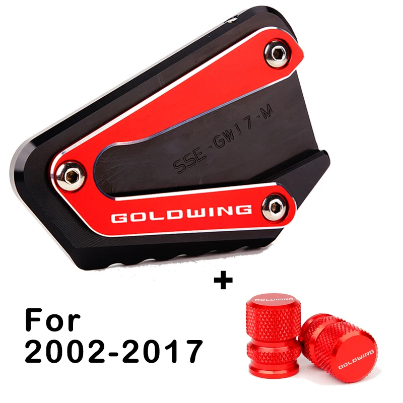 For Honda Goldwing 1800 GL1800 2002-2023 2017 2018 2022 Motorcycle Accessories Kickstand Foot Side Stand Enlarger Pad Valve Caps