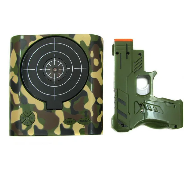 Infrared Shooting Alarm Clock Digital Camouflage Hard Plastic LCD Screen Home Decoration Game Mode Recording Sound Alarm Clock