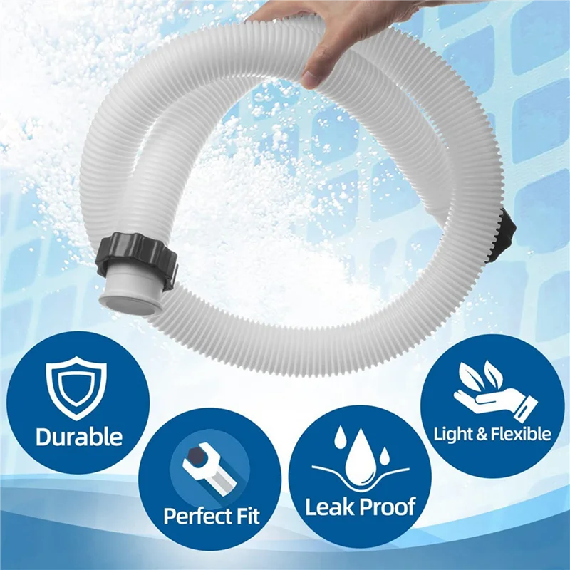 

2Pcs 1.5Inch Diameter 29060E Pool Pump Replacement Hose For Intex Filter Pumps Sand Pump & Saltwater Systems 59Inch Long