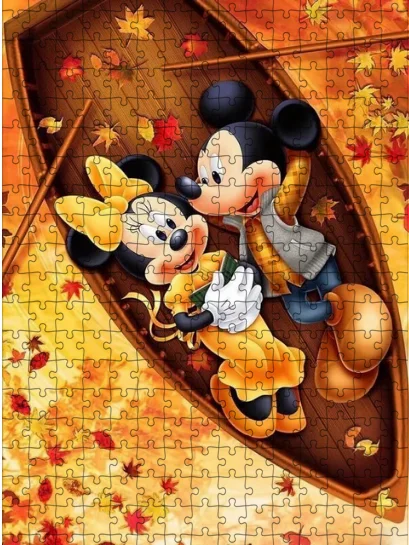 Disney Minnie Goofy Gold Cartoon Handmade Puzzle 300/500/1000 High Quality Game Gift Box