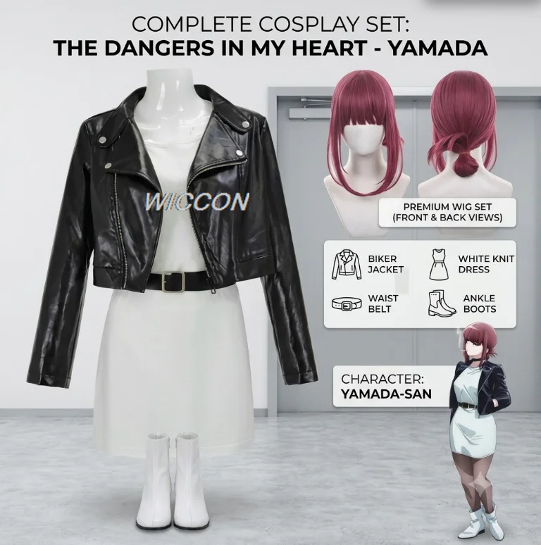 Perruque de cosplay Yamada, cheveux roux, pour femme, inspirée de l'anime 'Fumer derrière le supermarché avec toi', avec bonnet de perruque offert