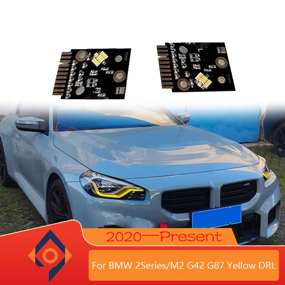 Car Yellow Chip 2022-Present For BMW 2 Series G42 G87 M2 Lemon Yellow Daytime Running Light DRL Golden Eye Module Plug And Play