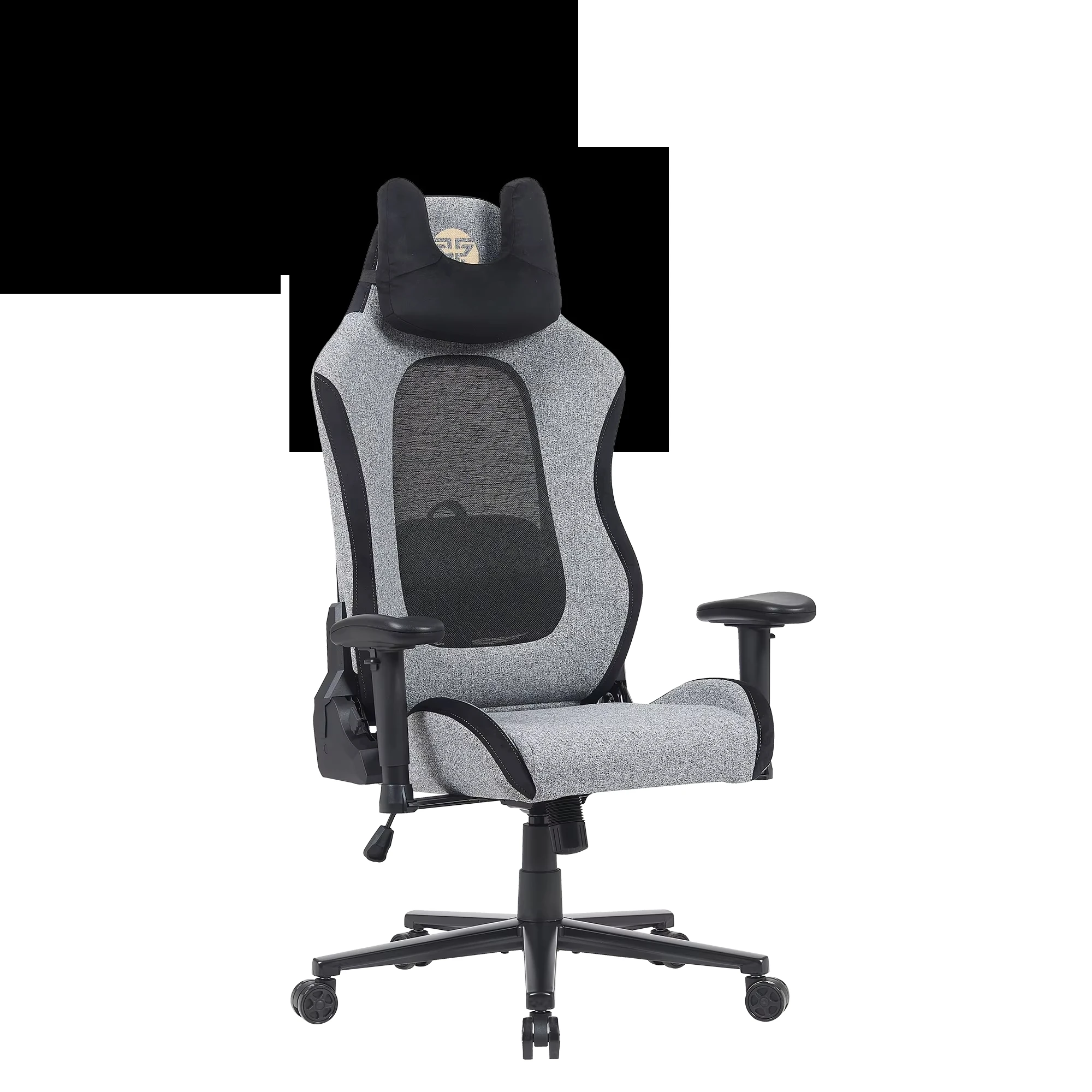 

Ergonomic Gaming Chair 180° Recline Detachable Headrest Pillow 2D Armrest Breathable Mesh Office Home Chair