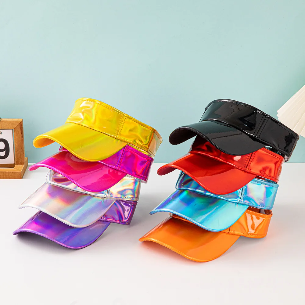 

Европейские и американские лазерные кепки с вырезами для женской уличной моды, простые бейсболки, летние кепки для защиты от солнца, открытые кепки.