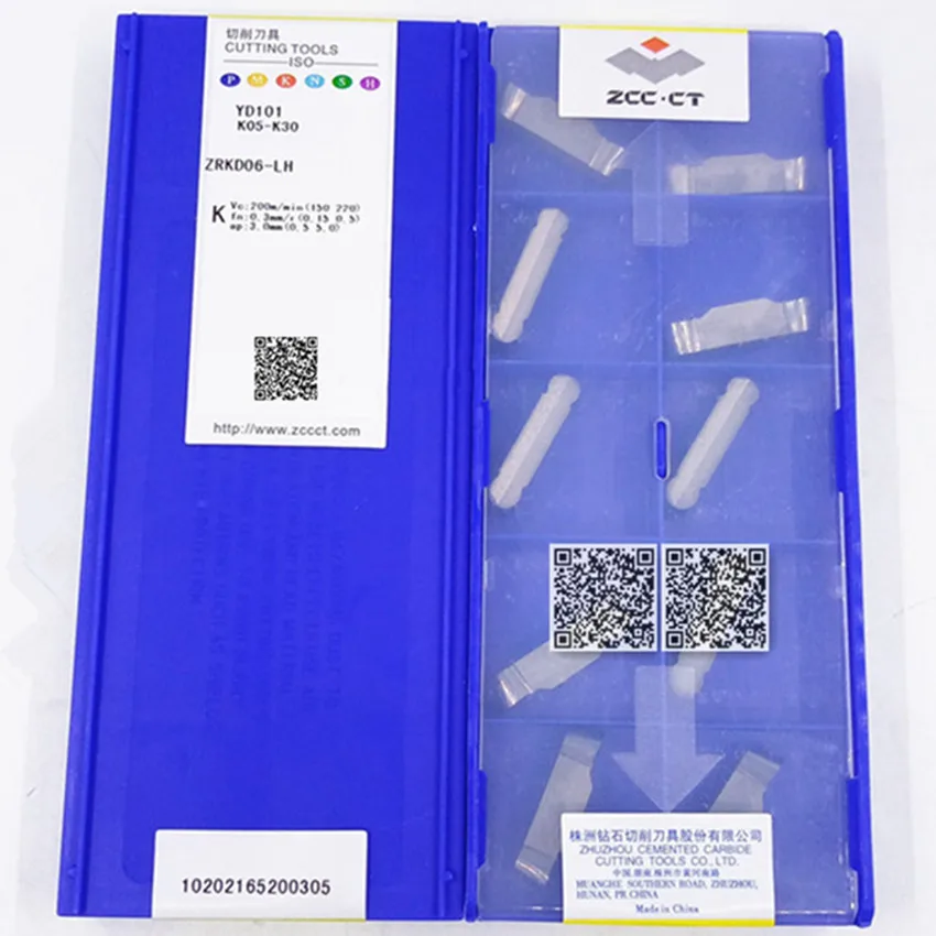 ZRKD06-LH YD101/ZRLD08-LH YD101 ZCC.CT CNC carbide inserts Profiling turning inserts For processing aluminum 10pcs/box