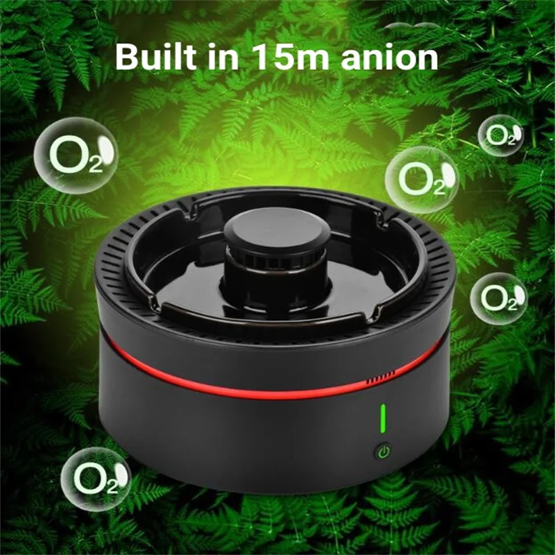 Smart Ashtray Ceramic Usb Electric Rechargeable Smoke Vaccum Cleaner Air Purifier Cenicero Antiolor Y Antihumo Cendrier Cinzeiro