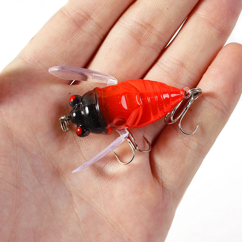 1Pcs Bionic Cicada Hard Bait Fishing Lure 5cm 6g Simulation Minnow Wobblers Crankbait Pesca Bass Insect Fishing Tackle