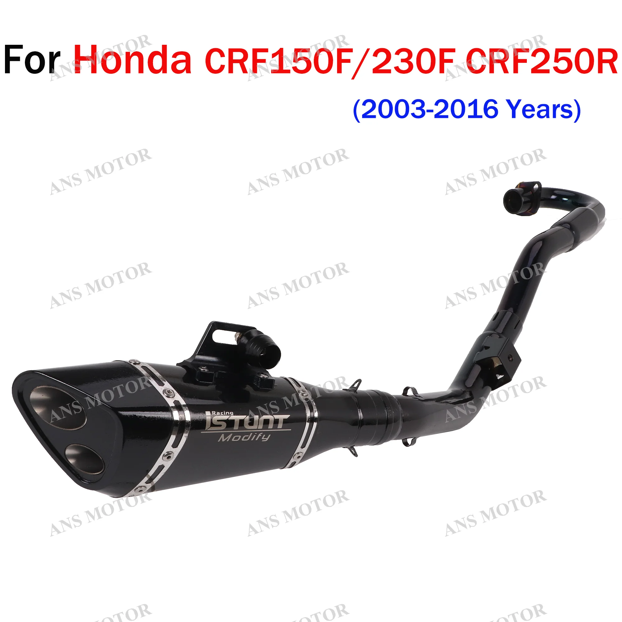 

For Honda CRF150F CRF230F CRF250R 2003-2016 Motorcycle Exhaust Escape Muffler Slip On CRF150F Pipe Dual Holes