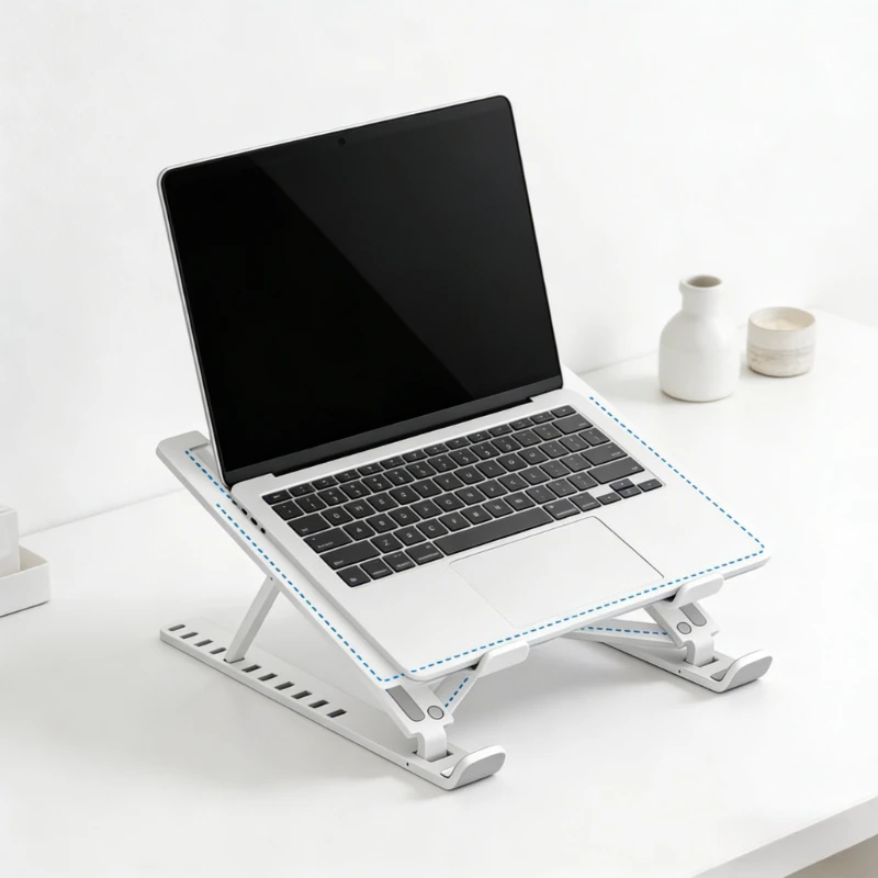 1pc Portable Foldable Adjustable Laptop Stand Compatible with Small Tablets Desktop Base Accessories