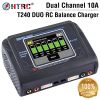 HTRC T240 DUO AC 150W /DC 240W Dual Channel 10A RC Balance Charger Discharger for LiPo LiHV LiFe Lilon NiCd NiMh Pb Battery