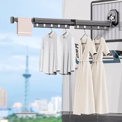 Household Clothing Drying Rack Wall Mount Laundry Drying Rack for Drying Towels Baby Clothes Bras