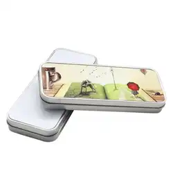 10 Pcs/Lot Sublimation Blanks Metal Pencil case Tin Pencil Box With Aluminum sheet For School Office Stationary