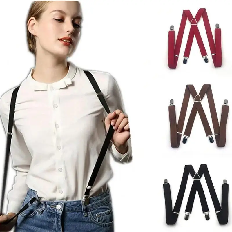 Men Work Heavy Duty Suspenders Adjustable Elastic Trouser Braces Belt Strap Suspenders Braces Pants Shirt Skirt Accessorie