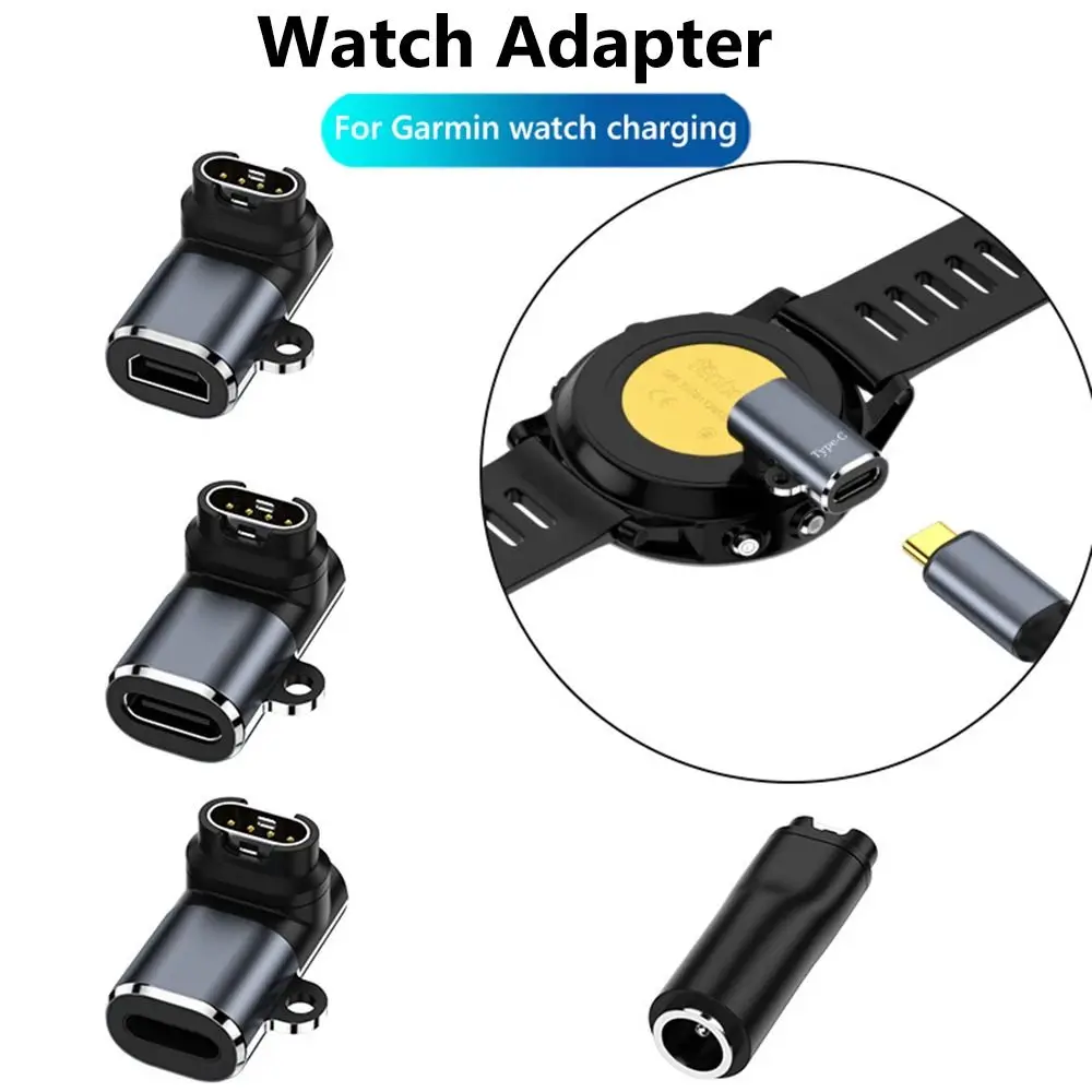 Portable Type C Micro USB iOS Charging Adapter for Garmin Fenix 7 7S 7X 6 6S 6X 5 5S 5X Venu 2 2S Smart Watch Charger Converter