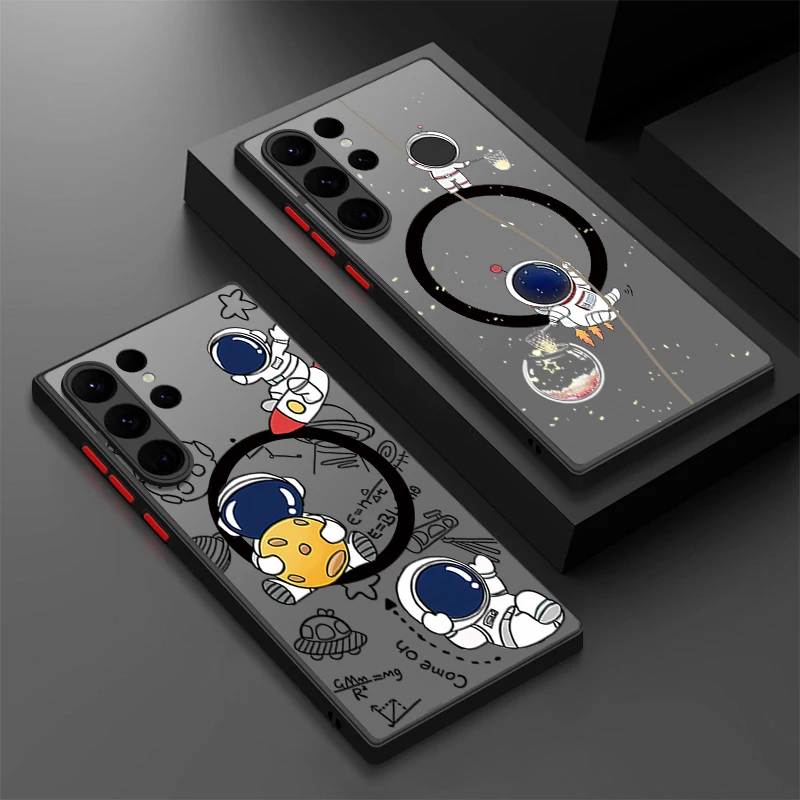 Astronauts Magnetic Case For Samsung Galaxy S26 S25 S24 Ultr