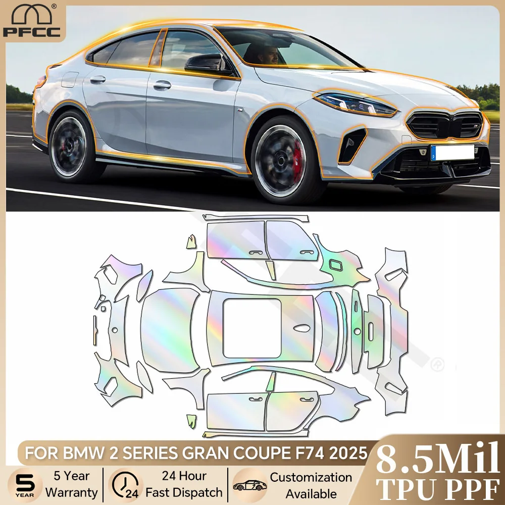 

For BMW 2 Series Gran Coupe F74 2025 TPU Paint Protection Film Anti-scratch Pre-cut PPF Car Body Clear Bra Resistant Invisible