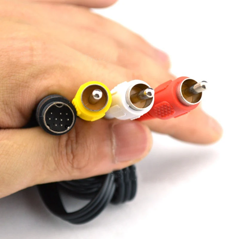 Cable AV de 1,8 m para SEGA Genesis II III/MD 2/3 Cable Audio Video Cable 3RCA a 9 pines para cable de extensión Mega Drive