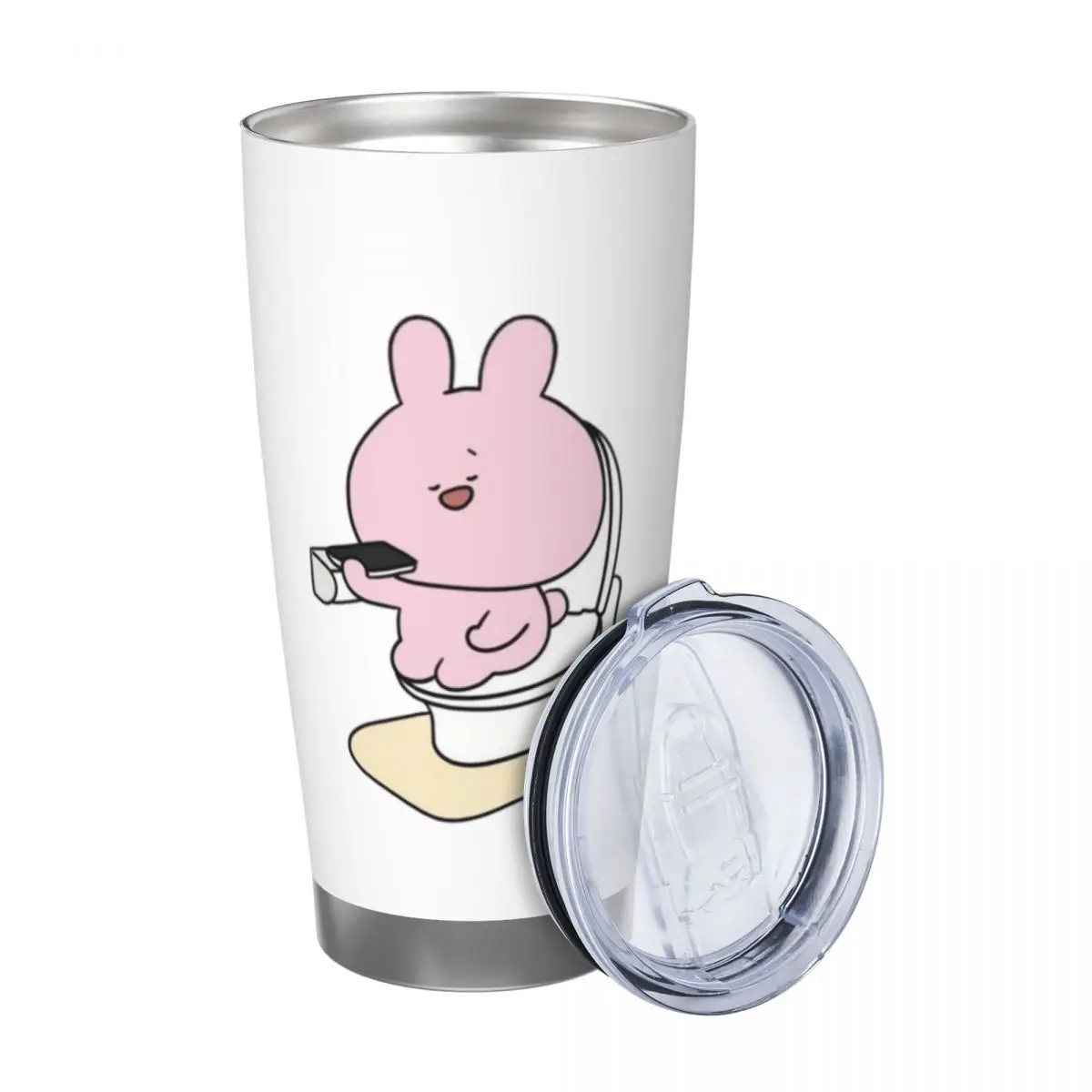 Asamimichaan Cute Asamimi 20oz Stainless Steel Insulated Thermal Coffee Car Cup Cold Hot Mugs Vacuum Flask