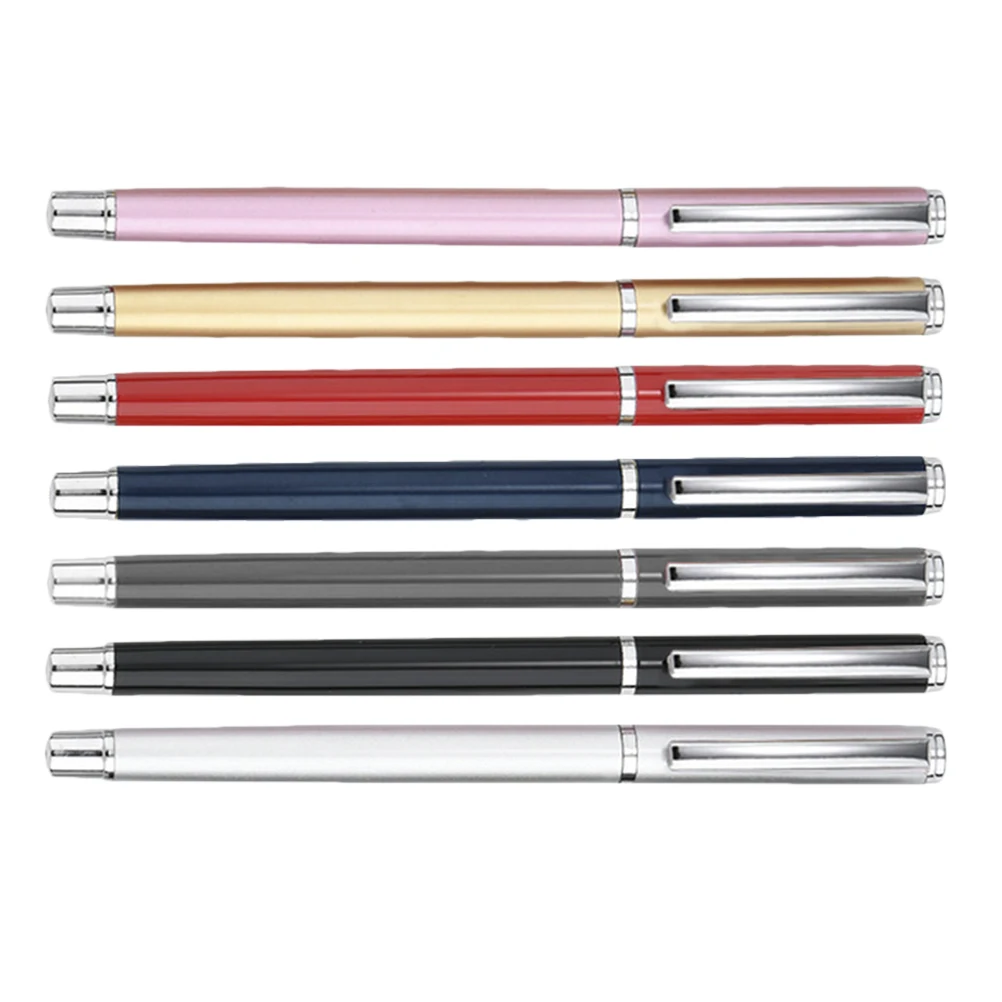 

7 Pcs Gel Pen Neutral Pen 0 5mm Black Metal Ink Pens Comfortable Grip Writing Accessories Students Office Supplies Gifts