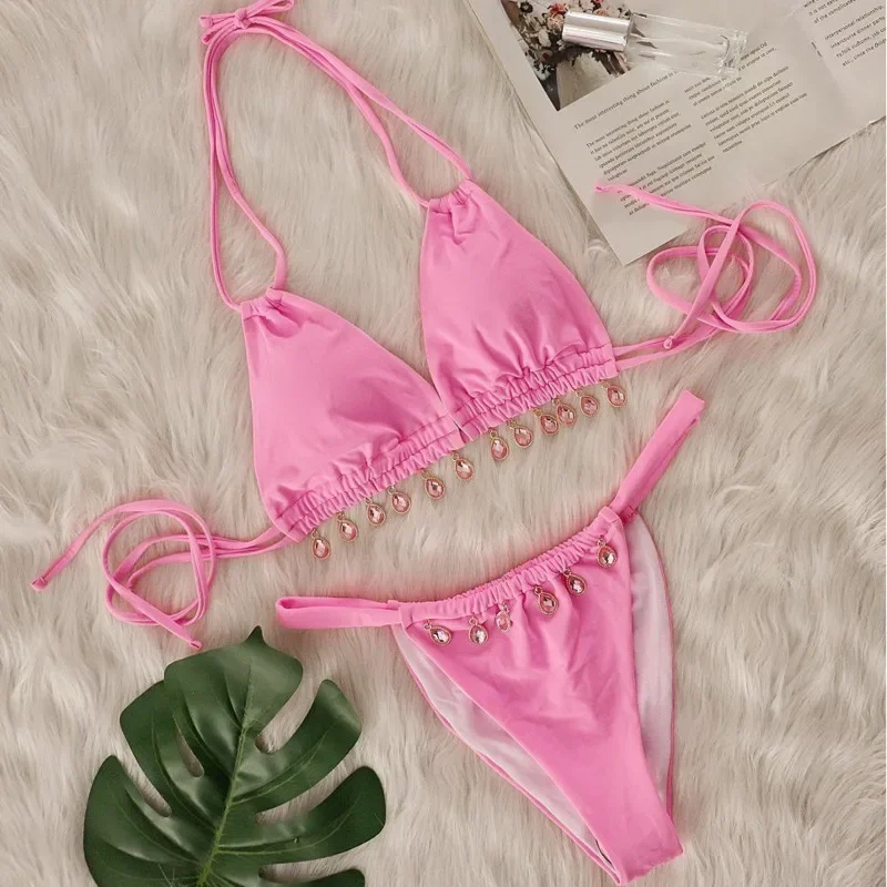 

Sexy Bikinis 2025 Women's Swimwear Female Swimsuit For Swimming Wear Bathing Suits Brazilian Bikini Set Beachwear Pool Bather