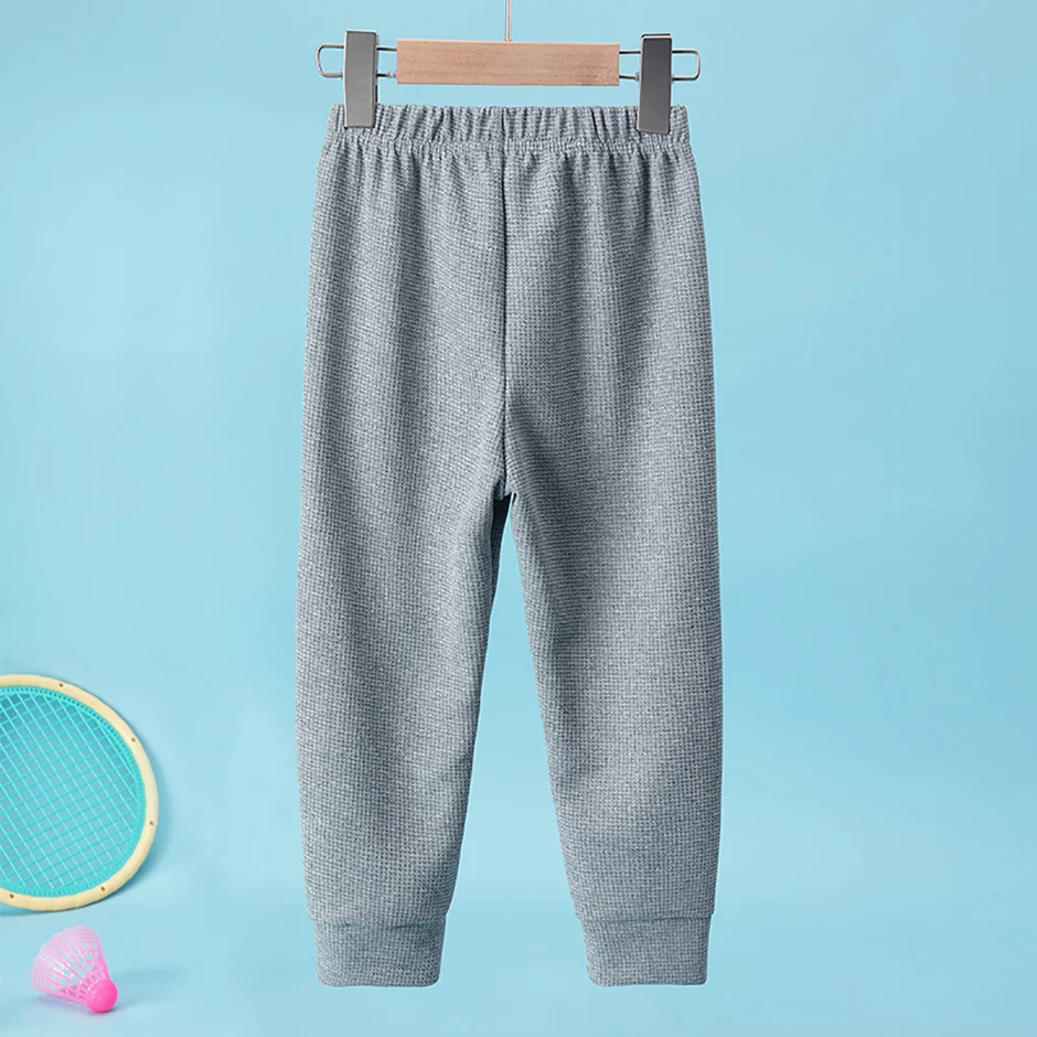 1/3 Pcs Kinder Waffel Einfarbig Sport Hosen Jungen Casual Joker Harun Hosen Elastische Taille Laufhose Mädchen Mode hosen – Detail 9