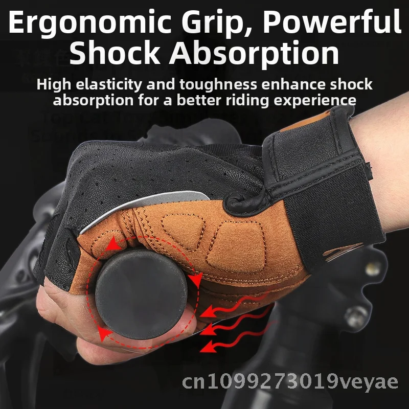 

West Rider Unisex Half Finger Cycling Gloves Shock Absorption Non-Slip Lycra PU Leather Black/Yellow Motorcycle/Bicycle Riding
