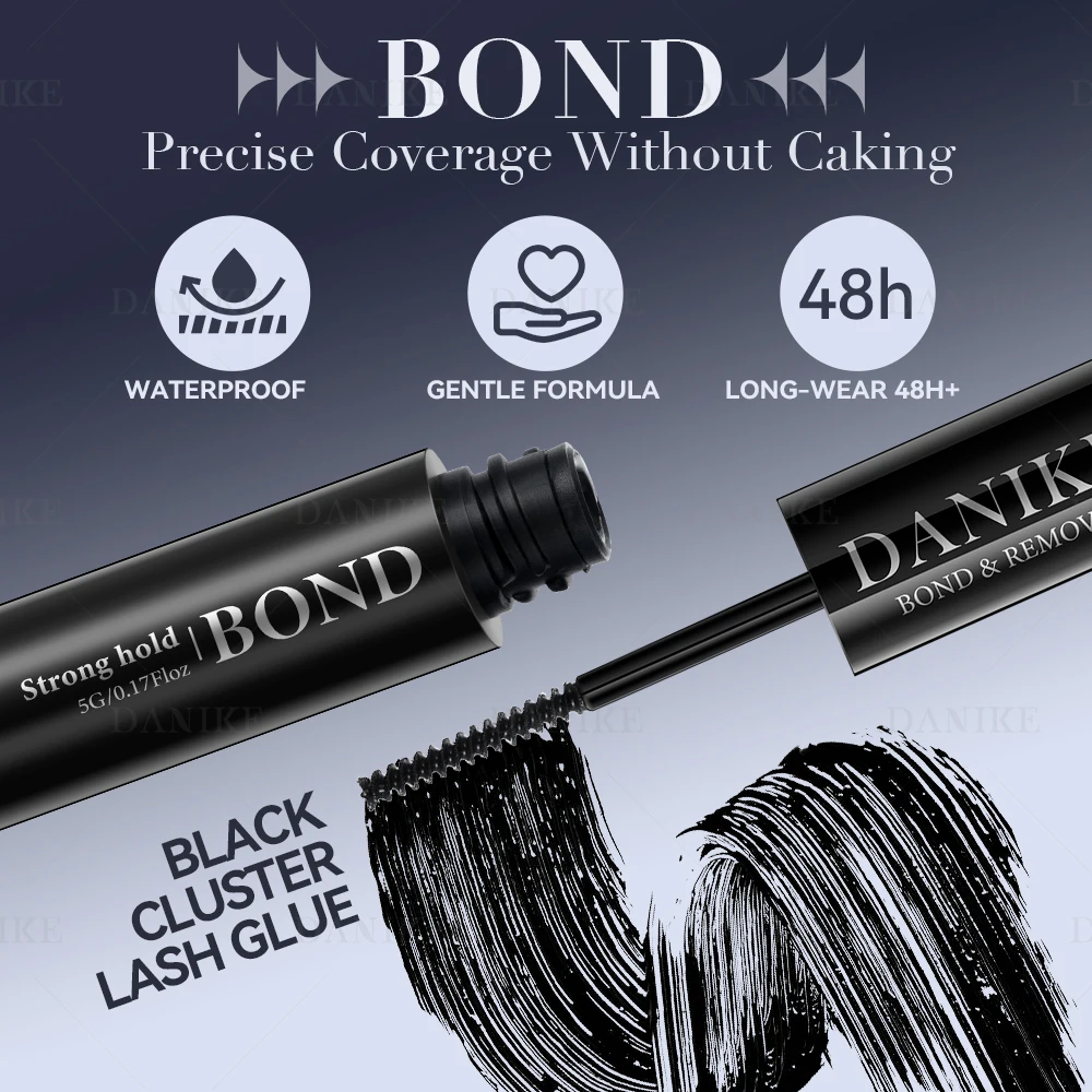 DANIKE 2 in 1 Individual Clusters Lash Bond Glue & Remover Waterproof DIY Eyelash Glue Fast Remove Eyelash Remover Makeup Tools