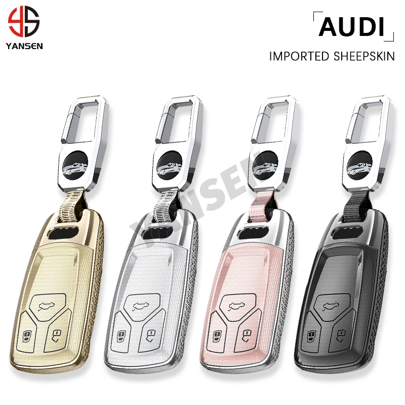 

For Audi Key Case Cover ABS For A4 B9 A5 A6 8S 8W Q5 Q7 4M S4 S5 S7 TT TTS TFSI RS Shell Accessories Protector Fob Keyless