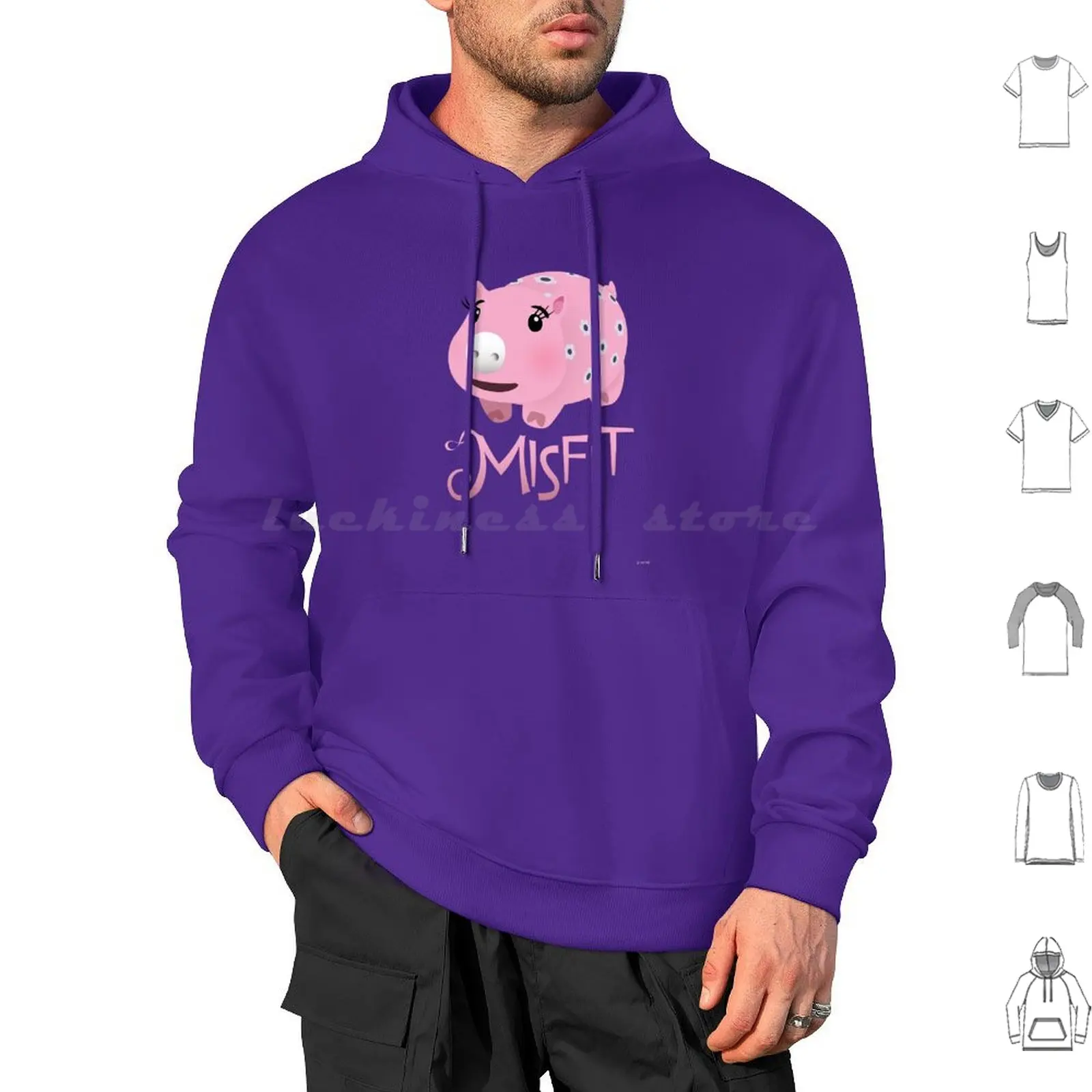 Pig Without A Slot Hoodies Long Sleeve Christmas Xmas Holiday Winter Holiday Classic Rankin Bass Rudolph The Red Nosed