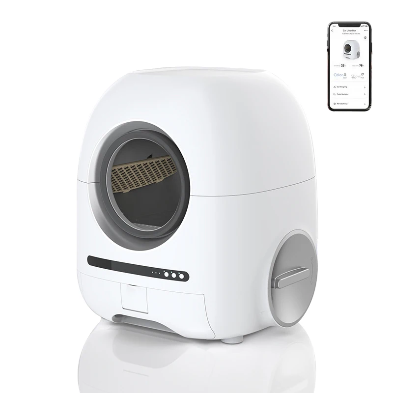 

65L Electronic Pet Cat Litter Box Automatic Self Cleaning Semi-closed Cat Tray Pet Toilet Smart APP Control Cat Products