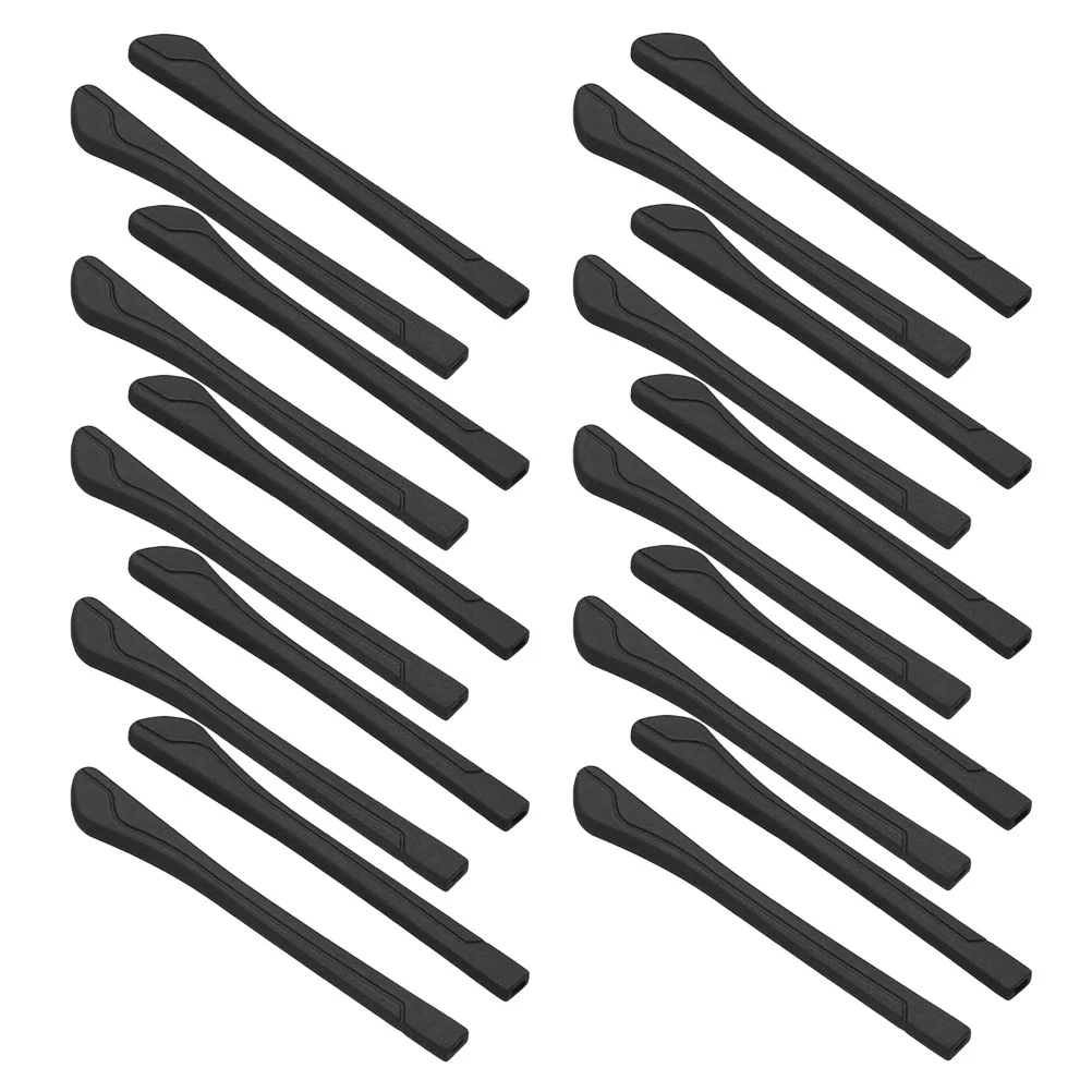 20 قطعة من أغطية النظارات المضادة للانزلاق المصنوعة من السيليكون الناعم بتصميم مريح ومرونة عالية وقابلة للاستبدال وأطراف المعبد