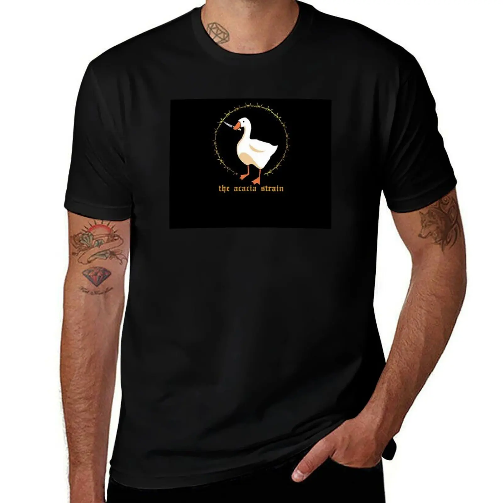 Duck The Acacia Strain T-Shirt Basic Regular Fit Casual T-Shirt
