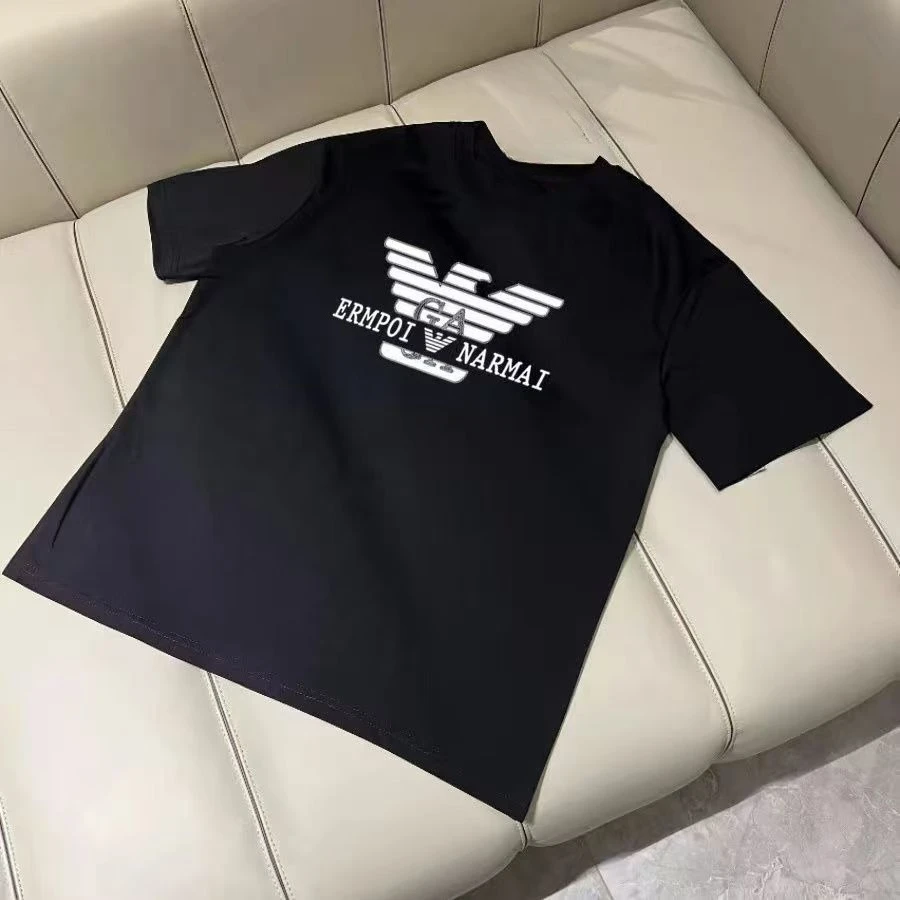 

New High Quality Premium Fashion Brand Printed Unisex Loose T-Shirt Short Sleeve Letter Eagle Fashion Versatile Top