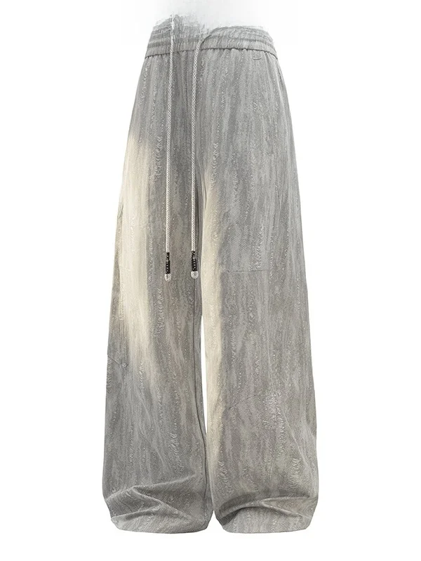 

Мужские повседневные брюки большого размера, прямой крой, свободные, весна-осень, широкие штанины, модная одежда больших размеров