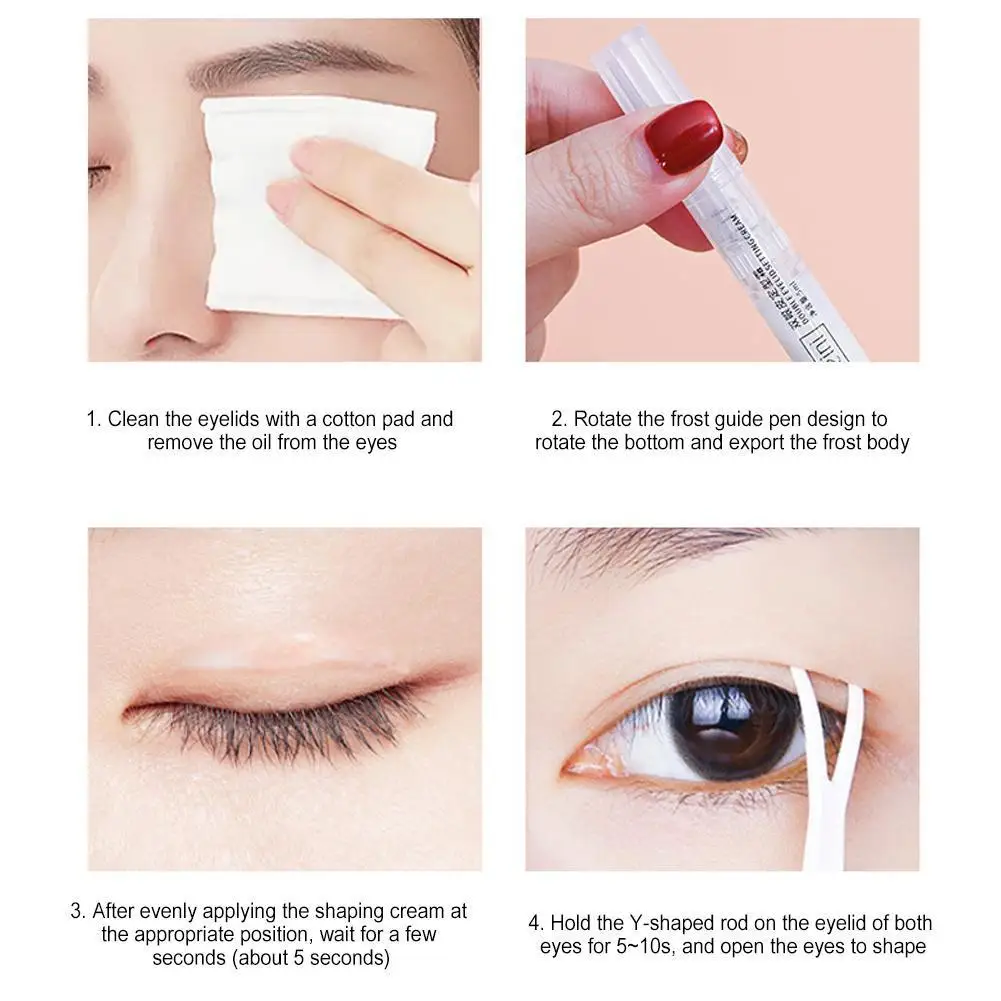 Crème coiffante pour les yeux doubles, œil naturel, longue durée, invisible, grand œil, lifting de la colle, paupière imperméable sans couture, F8v8