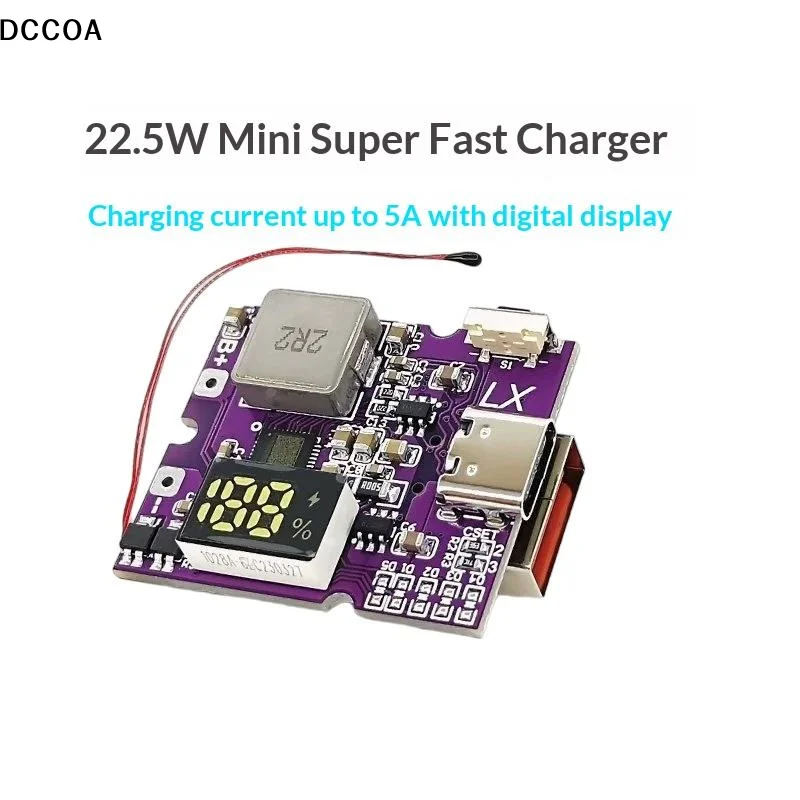 [COA]22.5W Power Bank Bidirectional Fast Charging Mobile Power Module Circuit Board With Digita Type-C USB Suppor PD/QC3.0 2.0