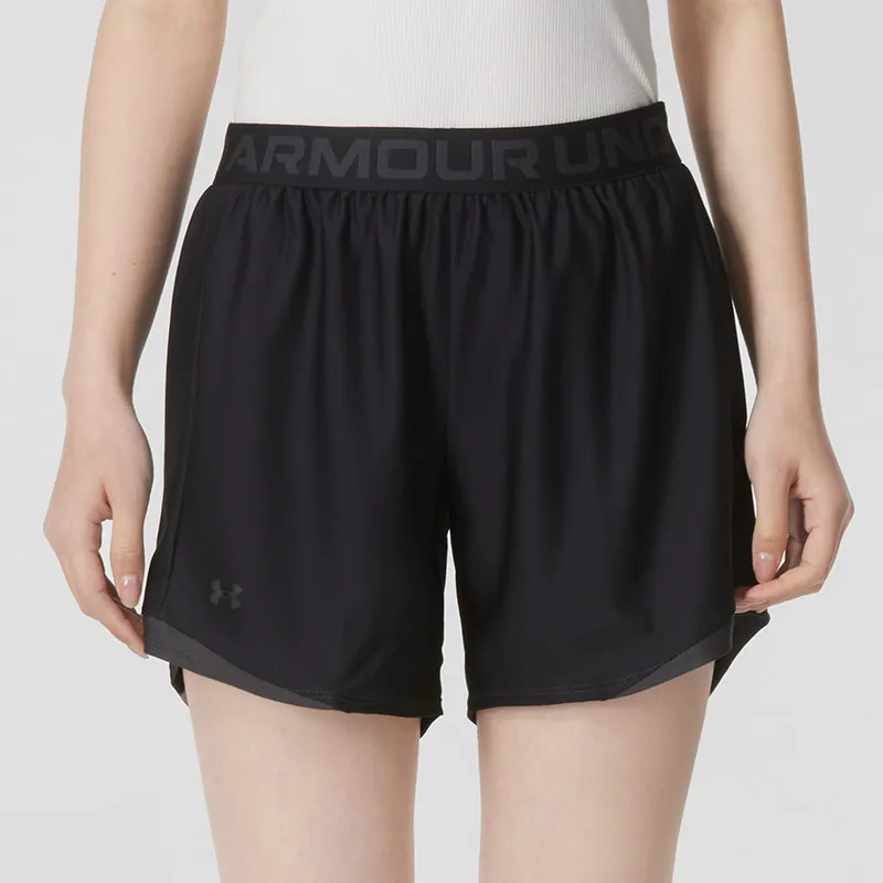Under Armour 1370734-001 Women Knit Shorts Loose Fit Elastic Waist Lightweight Breathable Athletic Casual Shorts